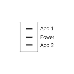 ON/OFF/ON ROCKER SWITCH - 20A AT 12V, 10A AT 24V - 62011BL