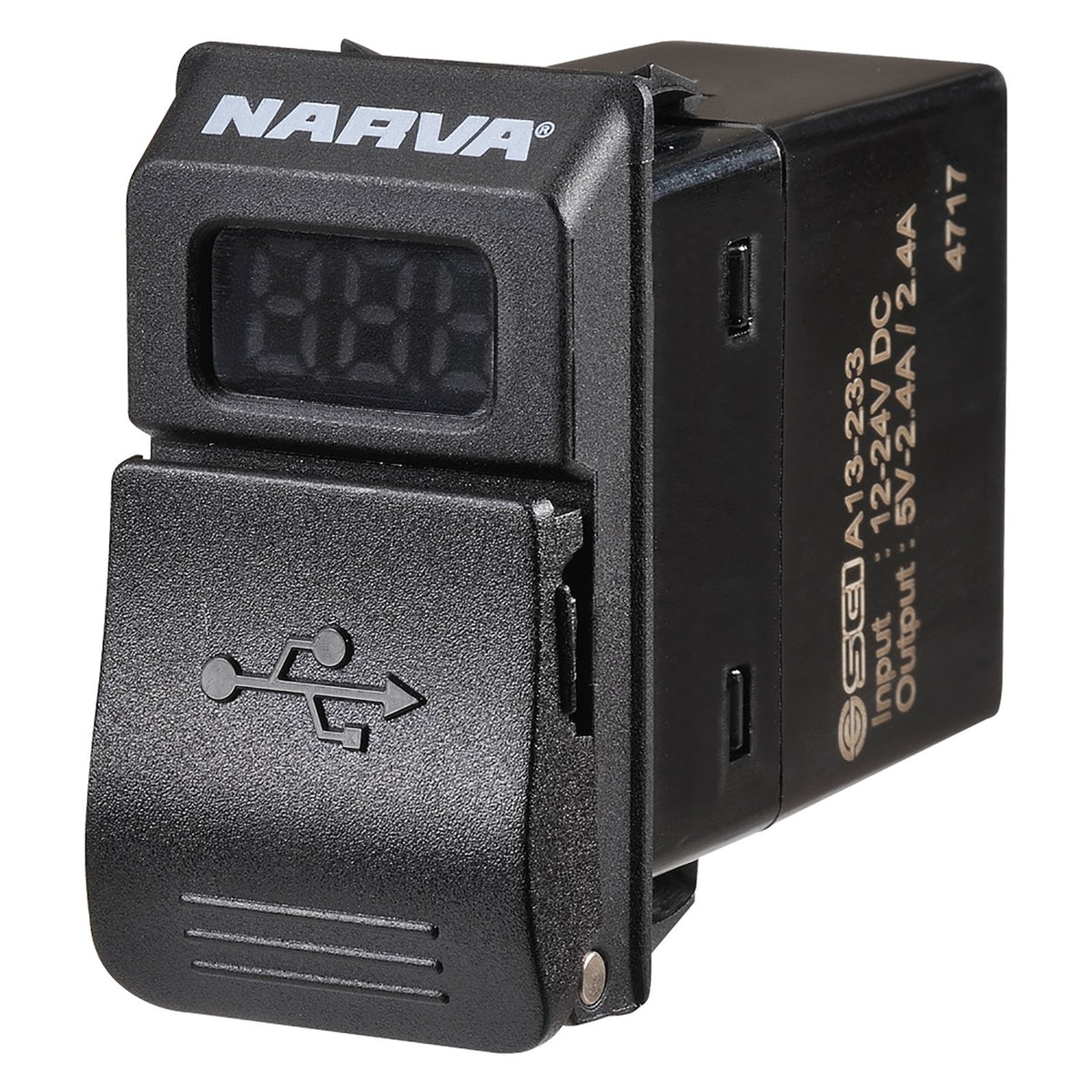 DUAL USB CHARGER VOLT/AMP METER - 63219BL