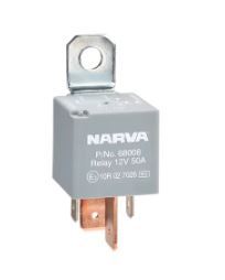 12V 50A NORMALLY OPEN 4 PIN RELAY W/ RESISTOR (1) - 68008BL
