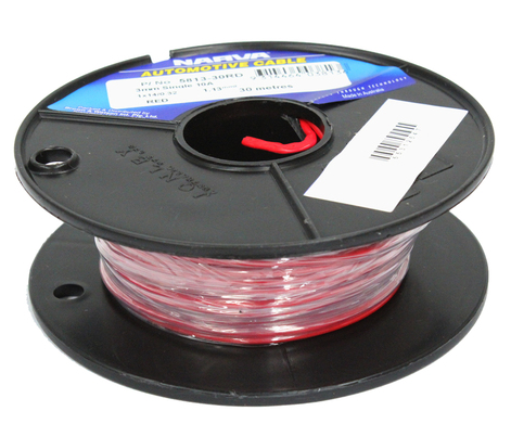 10A 3MM RED SINGLE CORE CABLE (30M) - 5813-30RD - 5813-30RD