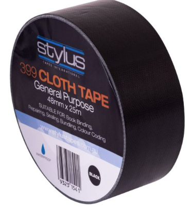 CLOTH TAPE BLACK 48MM X 25M - 2804