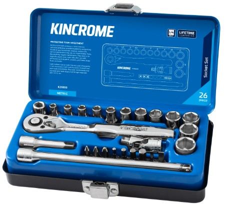 SKT SET 26 PCE 1/4" DRV MET - K28000