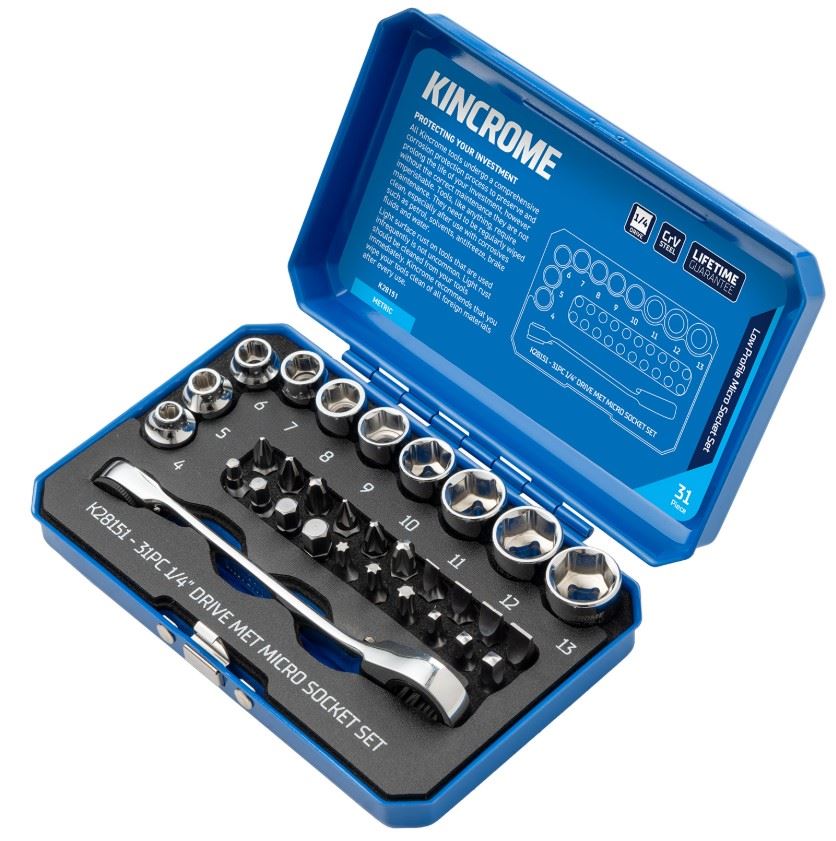 MICRO SOCKET SET 31 PIECE 1/4" DRIVE METRIC - K28151