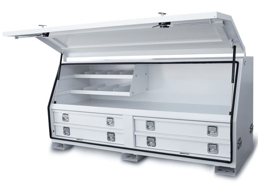 TOOL BOX - TRUCK BOX 1760MM 4 DRAWER WHITE - SP40333