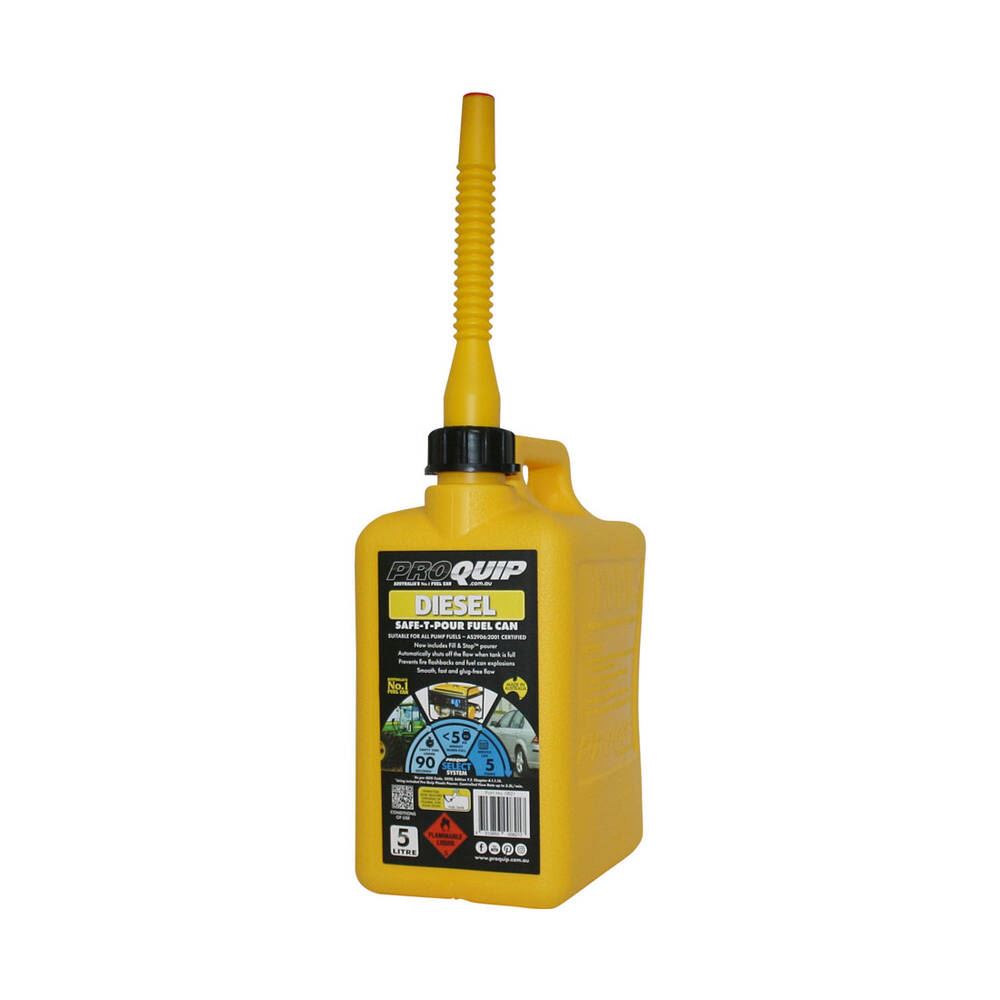 JERRY CAN 5 LTR DIESEL PLASTIC YELLOW PROQUIP - 0958