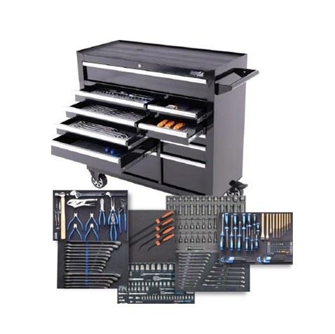 TOOLBOX ROLLER CABINET 10 DRAW 398 PC METRIC/SAE - SP50621K