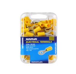 8.4MM RING TERMINAL YELLOW (100 PACK) - 56190