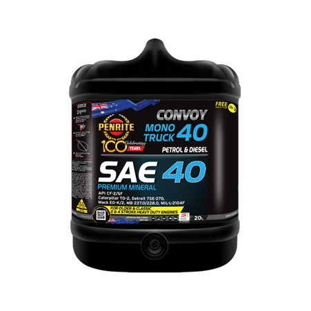 CONVOY MONO TRUCK 40 SAE 40 ENGINE OIL 20L - PEN-MONO40020