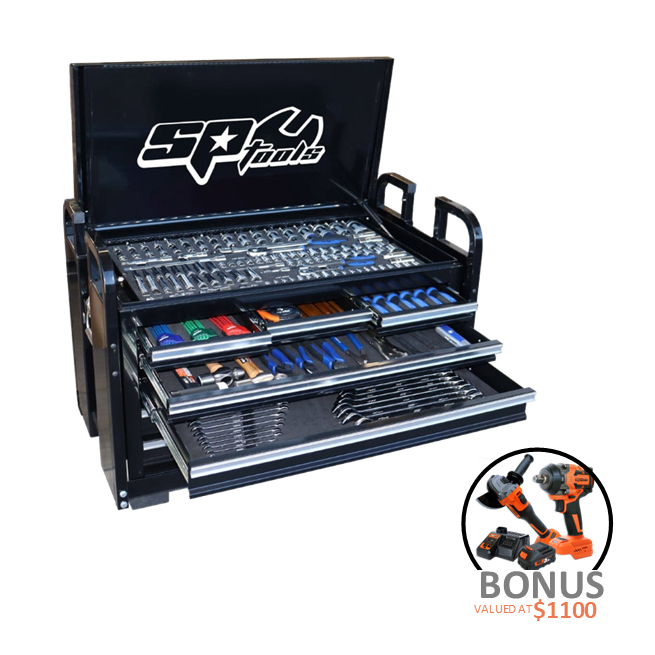 TOOLKIT 250PC METRIC/SAE - BLACK 7 DRAWER - SP50118