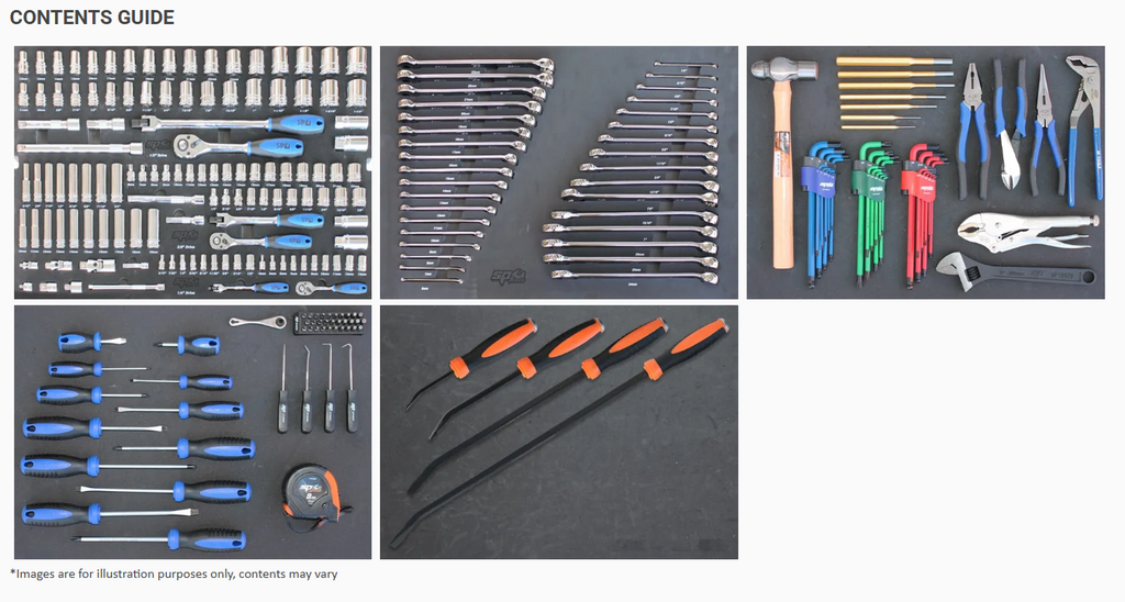TOOLKIT 250PC METRIC/SAE - BLACK 7 DRAWER - SP50118X