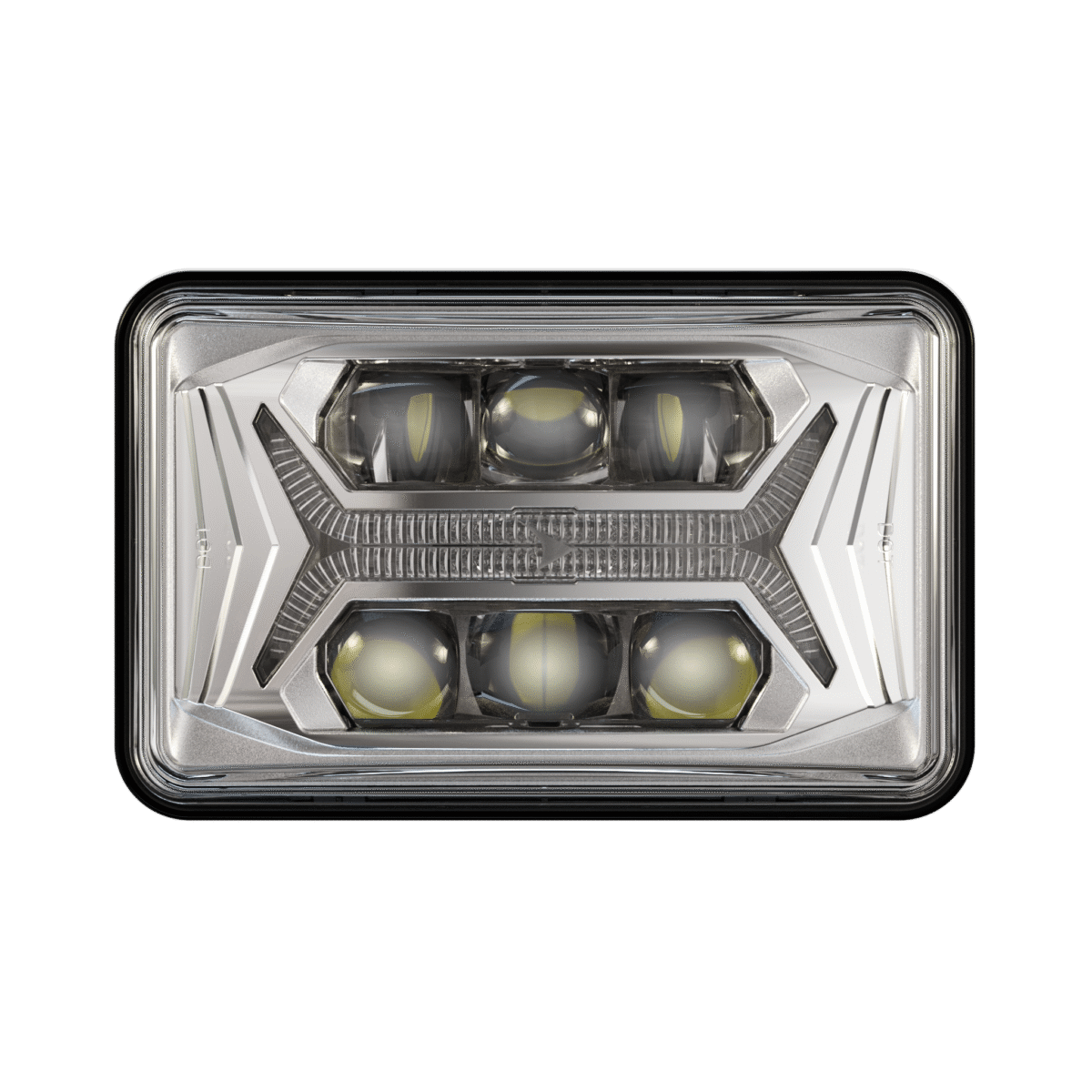 HEADLIGHT 4X6" 8800 EVO X 5 in 1 -Chrome
