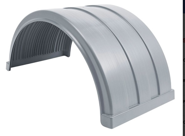 MUDGUARD TRAILER 620MM SILVER - MGP620S