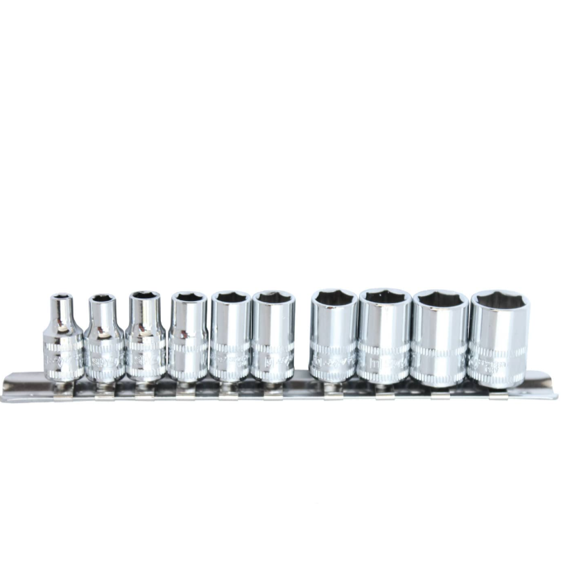 SOCKET RAIL - 1/4DR 6PT 10PC METRIC - SP20132
