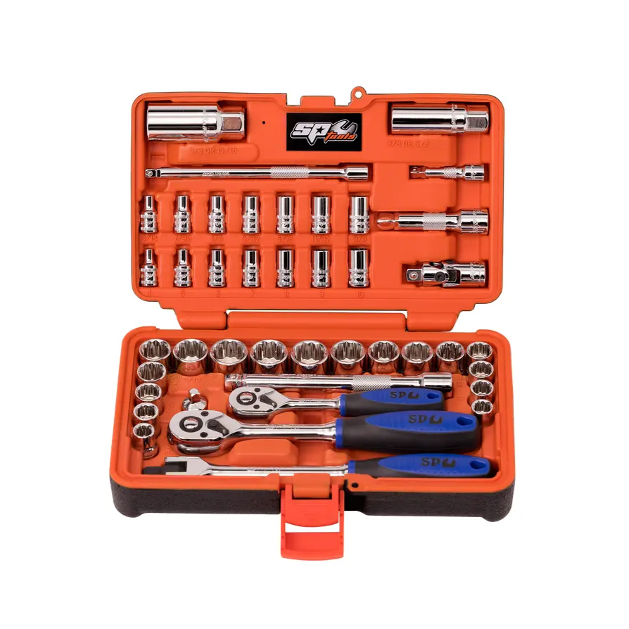 SOCKET SET - 42PC IN X-CASE 1/4"DR & 3/8"DR MET/SA - SP20601
