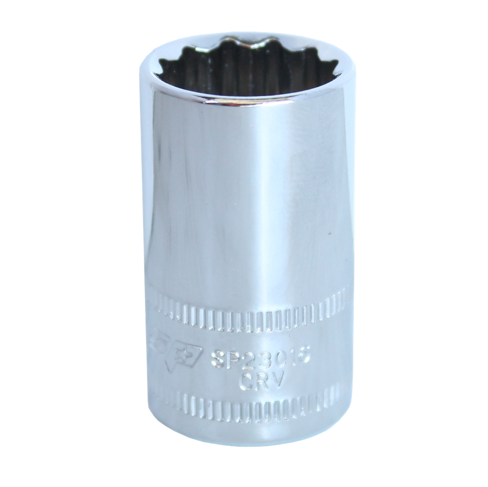 SOCKET - 1/2"DR STANDARD 12PT METRIC 15MM - SP23015