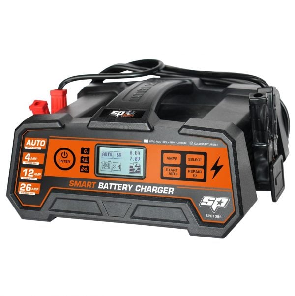 BATTERY CHARGER 6, 12 & 24V, 26 AMP 8 STAGE- SMART - SP61086