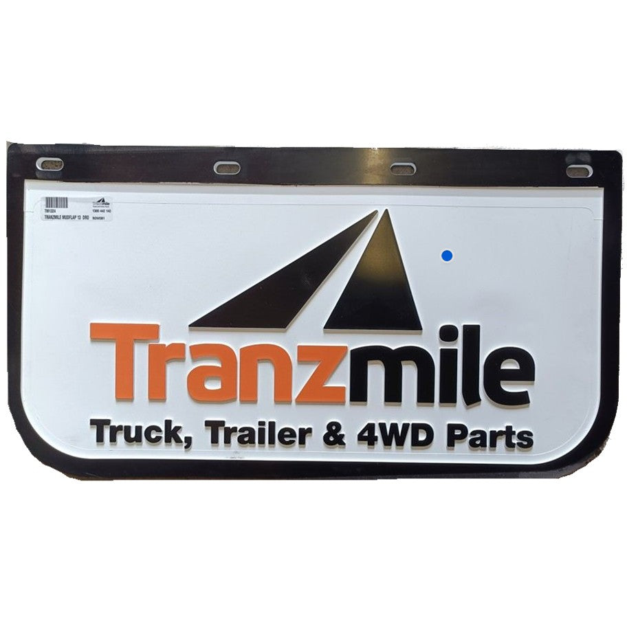 TRANZMILE WHITE MUDFLAP 13" X 24" - TM1324