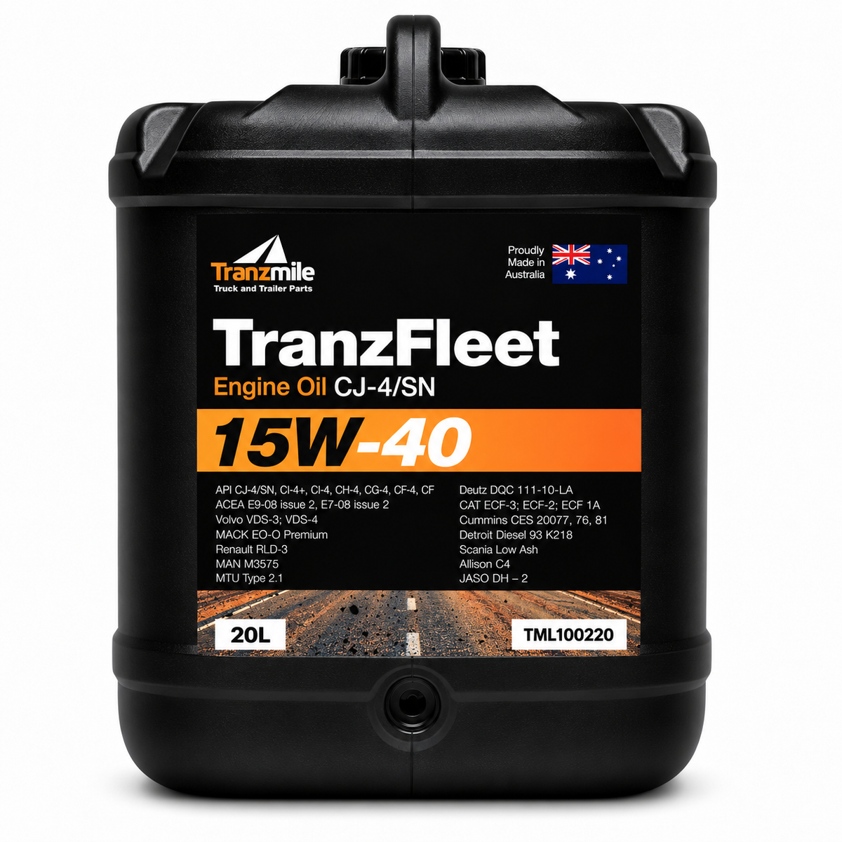 TRANZFLEET 15W-40 CJ-4 HDDO ENGINE OIL 20L - TML100220