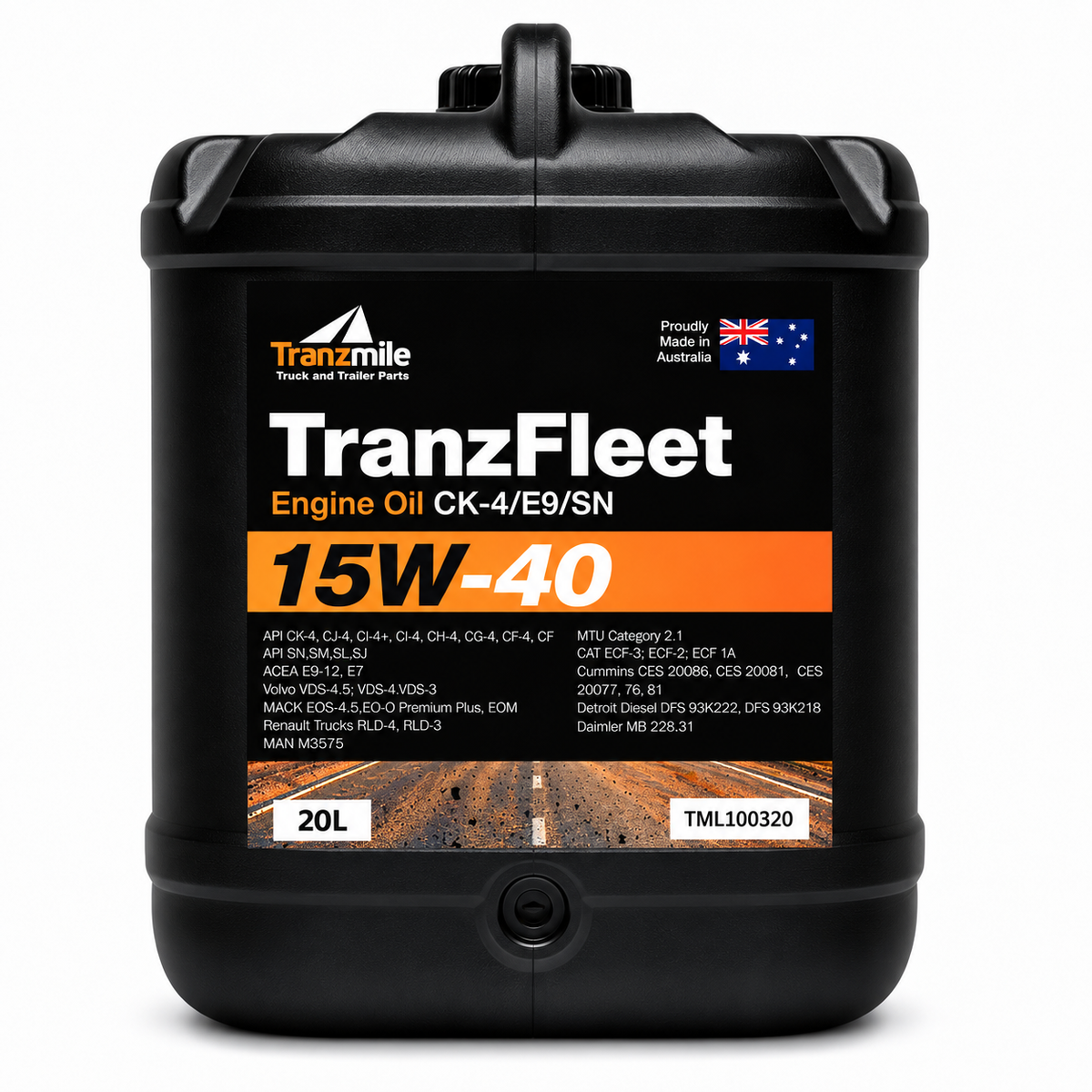 TRANZFLEET 15W-40 CK-4 HDDO 20L SEMI SYNTHIC - TML100320