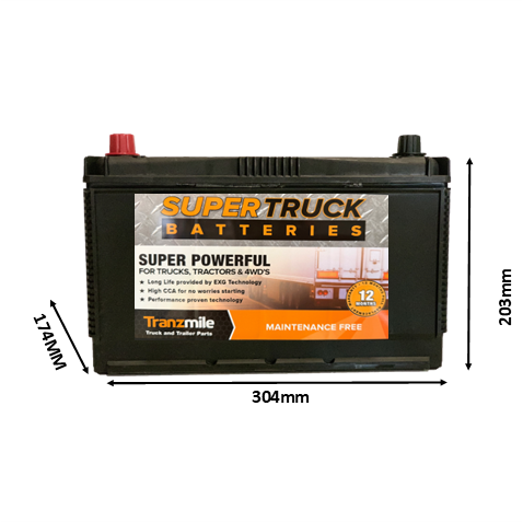 SUPERTRUCK MAINTENANCE FREE BATTERY 810CCA +LHS - TMMF95D31R